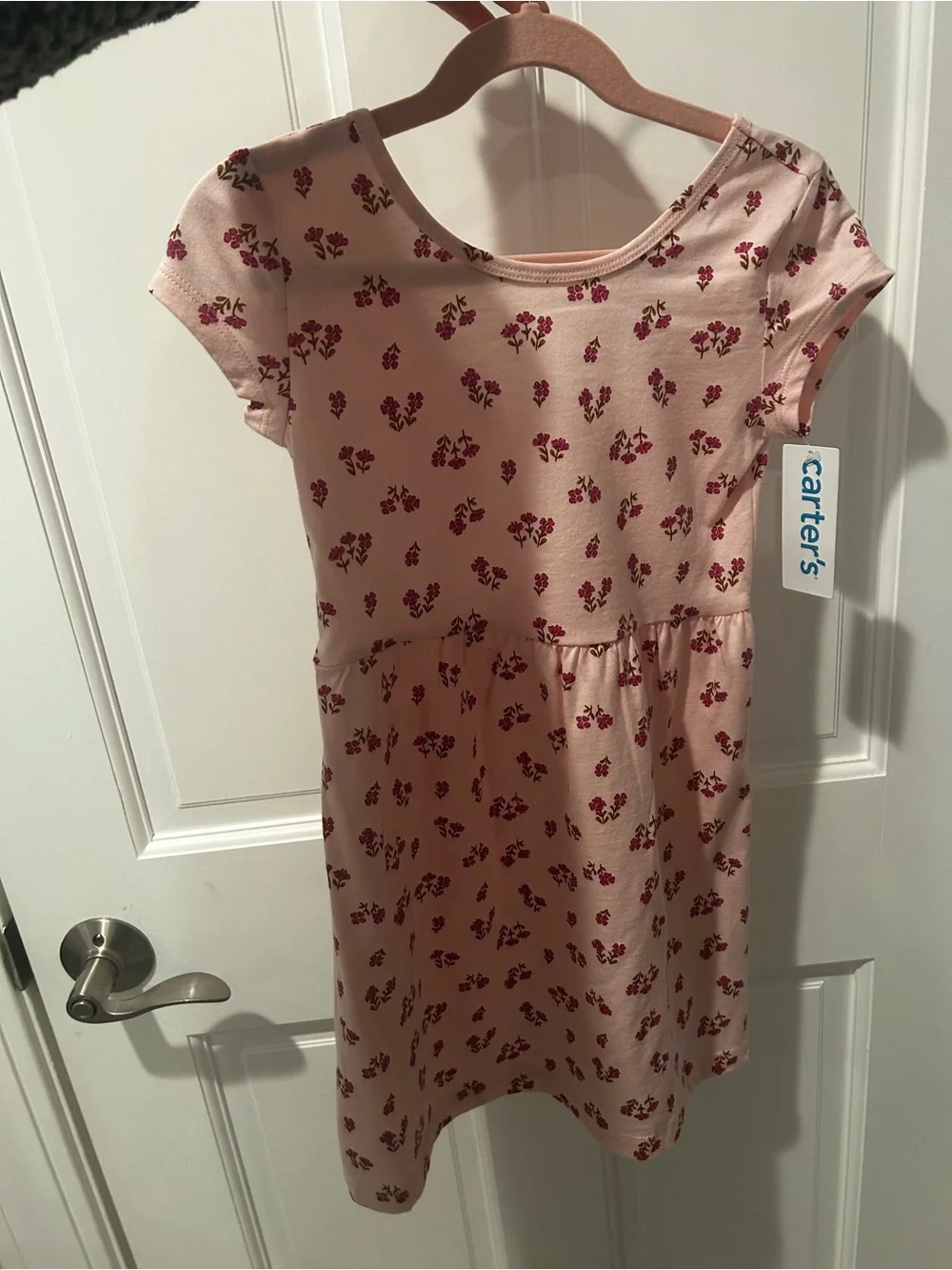 Carter's Dusty Pink Floral Short Sleeve Casual Dress